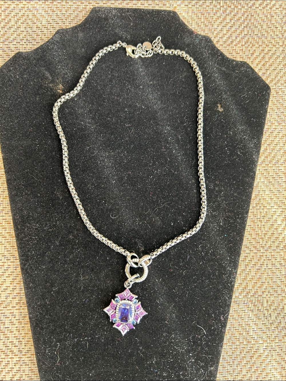 Bomb Party Sirens Collection Deep Sea Whisper Purple Tanzanite CZ necklace - Picture 3 of 5